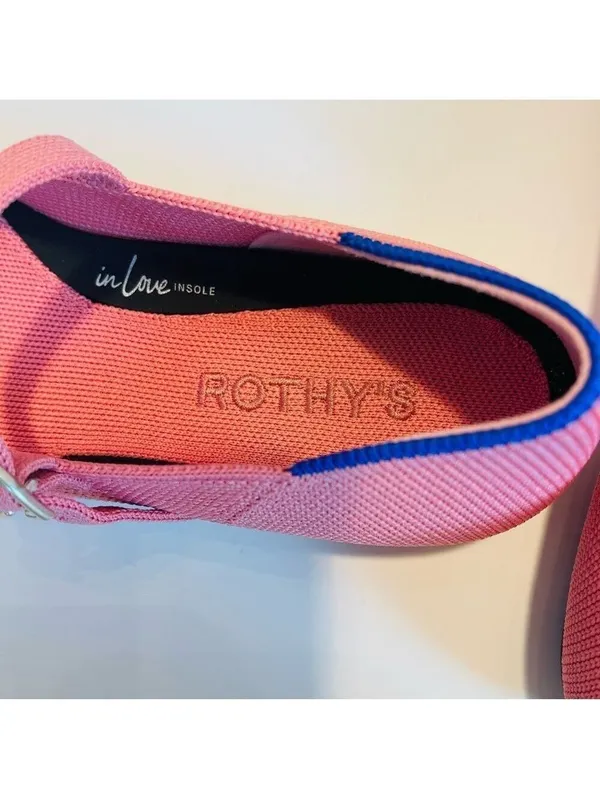 Rothy’s The Point Mary Jane Flats Shoes in Tulip Pink Women’s Size 5.5 - NWOB - Image 4