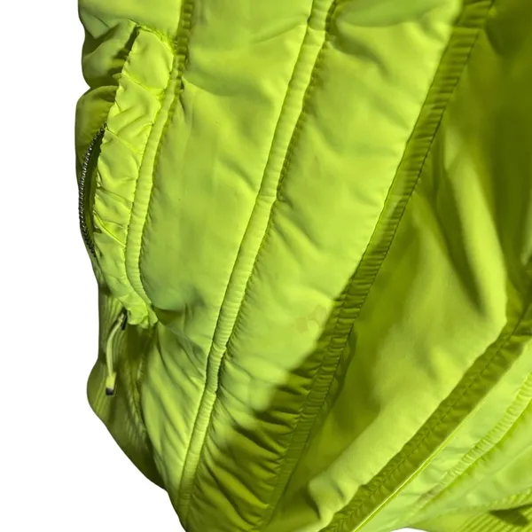 LJ Black Premium Womens Vest S Neon Yellow‎ Faux Fur Hood Winter - Image 3