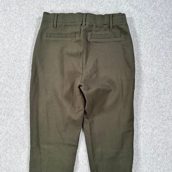 Quince Ponte Straight Leg Pant Women's X-Small Petite Olive Green Pull On - Image 7