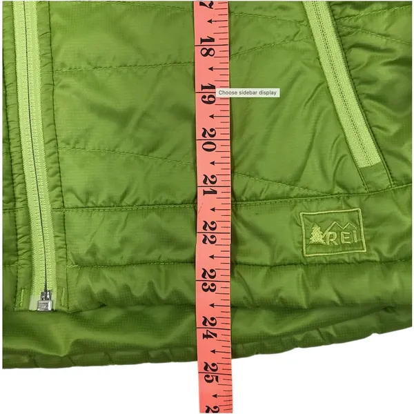 REI PrimaLoft Pertex Quantum Eco Full Zip Jacket Women M Green Outdoor Packable - Image 12