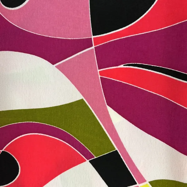 V Cristina Small Pink and Black Pop Art Wide Leg Pants - Image 6
