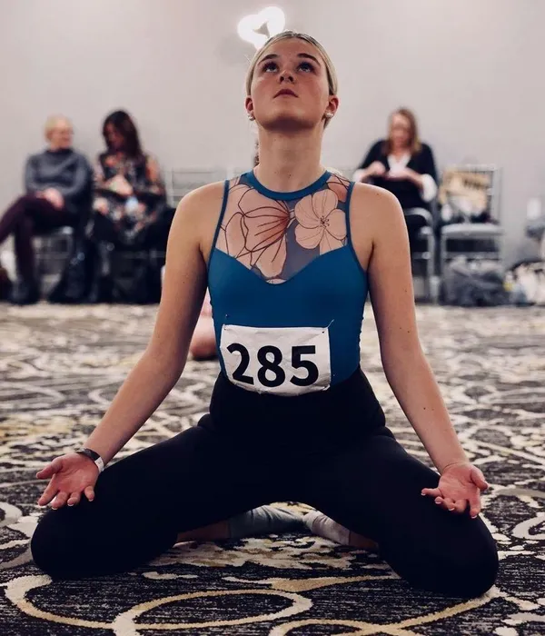 Floral Blue Women's Leotard - Image 3