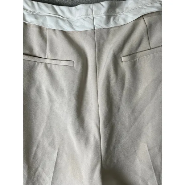 Reiss Ivory Wide Leg Trousers High Rise Tailored Dress Pants Size US 8 Office - Image 4