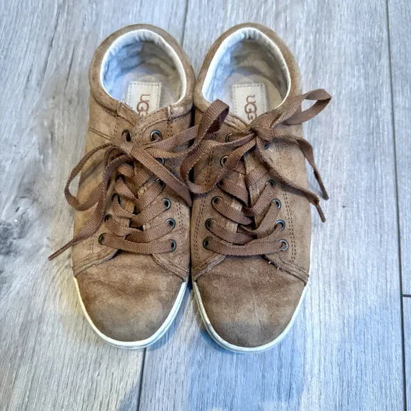 Ugg Suede lace Up Oxford Casual Shoes Women's Size‎ 6 Brown Tan - Image 2