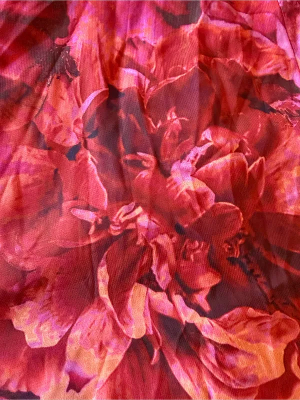 Lulus Beautiful Soul Floral Print Twist-Front Maxi Dress Burgundy XL NWT - Image 11
