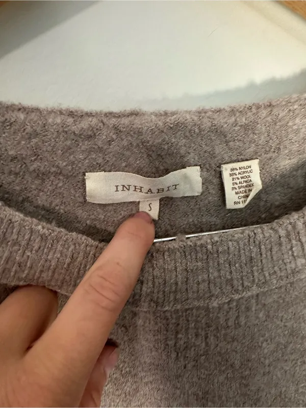 Inhabit wool alpaca sweater beige small Brown - Image 3