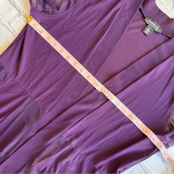 R & M Richards Vintage Open Front Top Duster Sheer Purple Long Sleeve XL Loose - Image 11