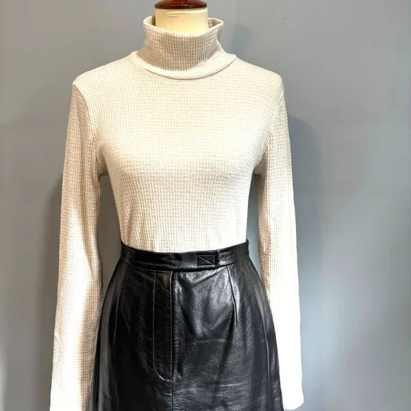 Y2K Abercrombie Sparkle Shimmer Mock Neck Sweater Holiday Minimalist L Layering - Image 4