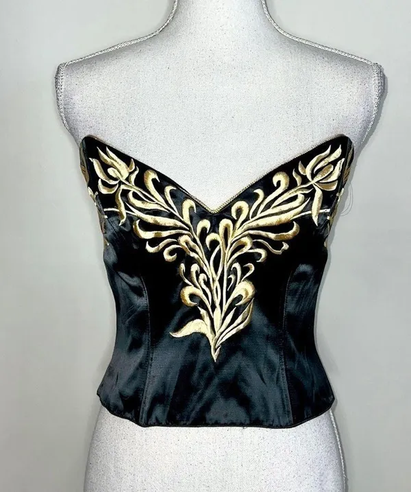 Vintage Natori Golden Goddess Bustier - Image 2