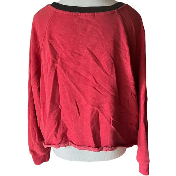 Kansas City Chiefs 47 Brand Cropped Sweatshirt‎ Red Black Sporty Womens L - Image 4