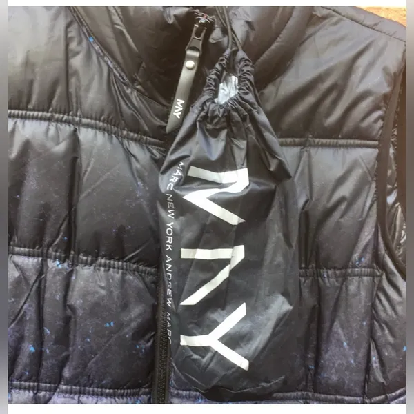 NWOT‎ Marc New York Black and Blue Puffer Vest - Image 4