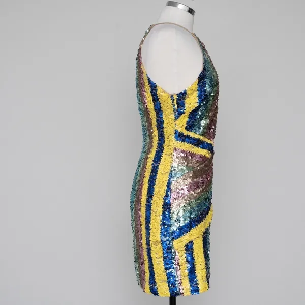 One‎ 33 Social. Sequin multicolor cocktail dress. Pink - Image 5
