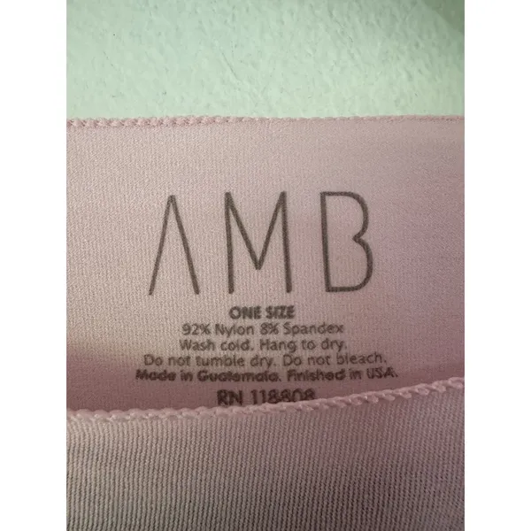 AMB Solid Raw Edge Second Skin Top Candy Pink Long Sleeve One Size Size undefined - Image 6