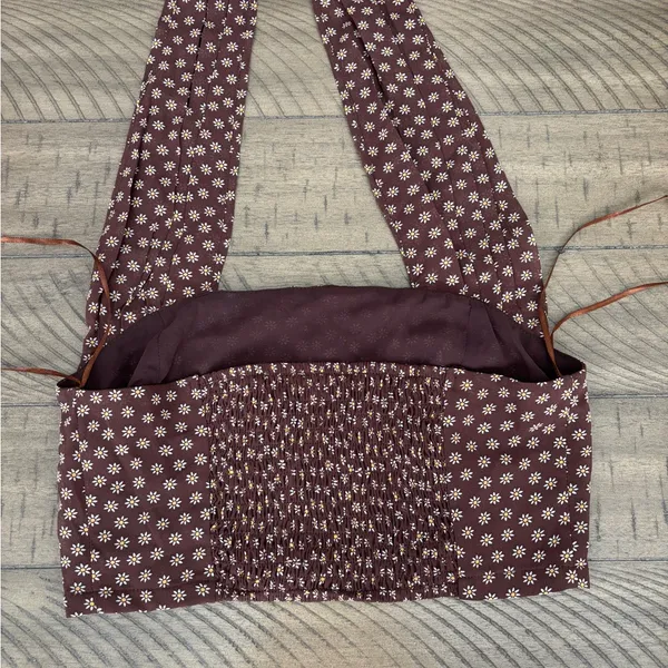 These Three Boutique Elegant Brown Polka Dot Halter Top - Image 4