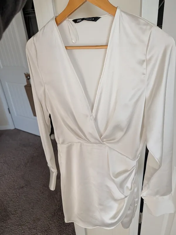 Zara white cocktail dress - Image 4
