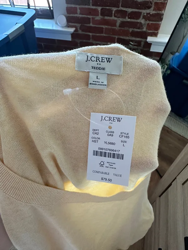butter yellow long sleeve jcrew - Image 3