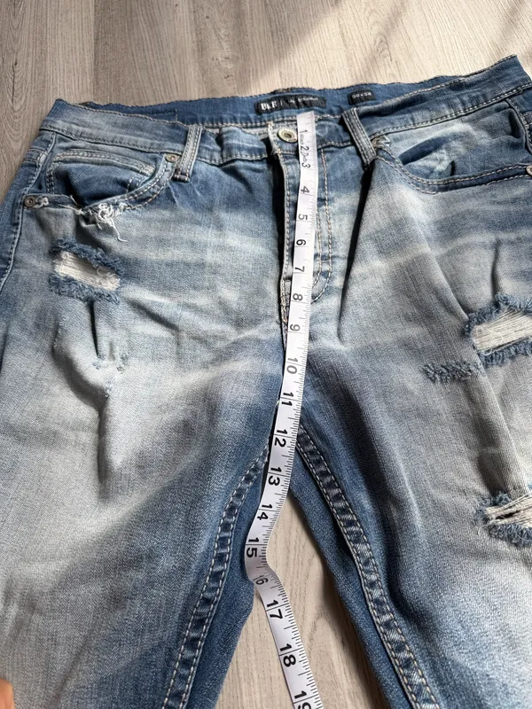 BKE Jake Straight Jeans Men’s Size 38x34 Distressed Denim - Image 4