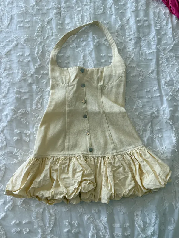Peppermayo Georgina Denim Mini Dress - Image 2