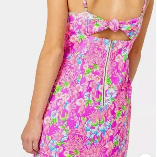 Lilly Pulitzer Shelli Stretch Midi Dress Amethyst Embroidered Pink Size 6 - Image 12