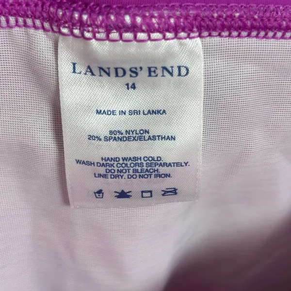 Lands End Womens Magenta Purple Swim Skirt with Built-in Brief Size 14 Beach‎ - Image 4