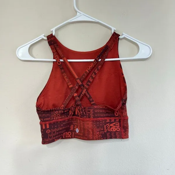 Lululemon Energy Bra High Neck Longline Ombré Red Multi 4 women - Image 3