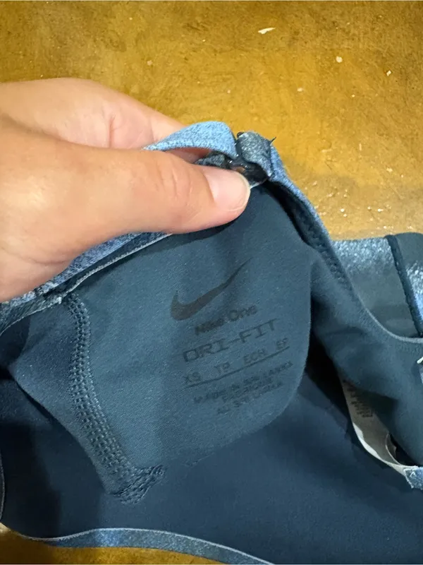 Nike Shimmery Blue Cropped Cami Tank Top - Image 3
