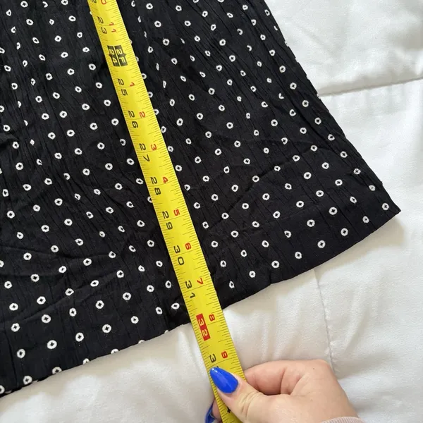 Vintage Maxi‎ Skirt Womens 6 Fairy Whimsy Hippie Polka Dot Black 90s Y2K Grunge - Image 5