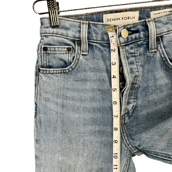 Aritizia Denim Forum The Arlo High Rise Straight Jeans 23‎ Button Fly Organic - Image 7