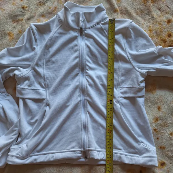 Lululemon White Ventilating UV Protection Running Full Zip Jacket 6 S - Image 5
