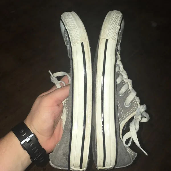 Converse, Chucks gray low top boat shoes - Image 4