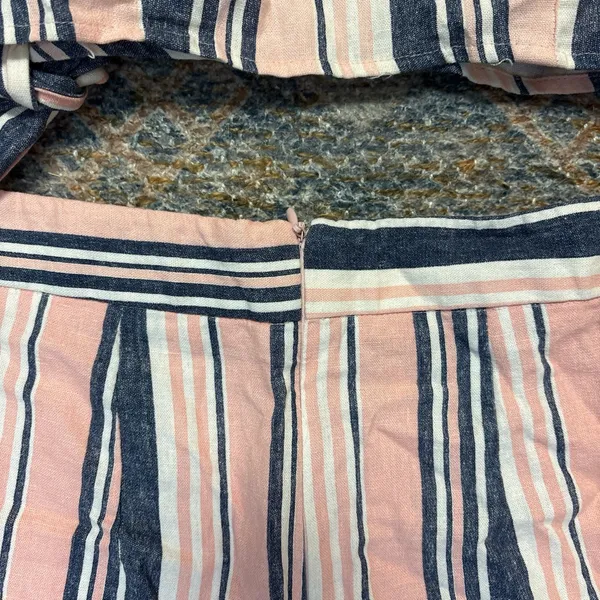 BeBop Pink and Blue Striped Linen Two Piece Set - Image 8