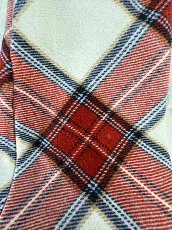 Abercrombie & Fitch Plaid Mini Skirt XS Red Cream Tartan Preppy Holiday - Image 6