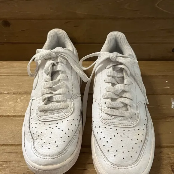 Nike Court Vision sneakers white size 7.5 CA20 - Image 2