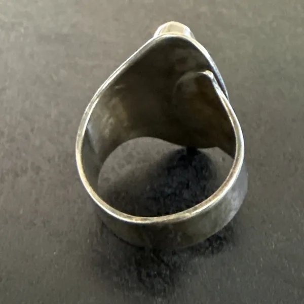 Vintage New Mexico Native American Turquoise‎ Ring Stamped RB-adjustable - Image 7