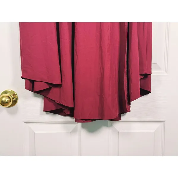 Halara Breezeful Tie Side 2-in-1 Midi Skirt Size XL Burgundy Flowy Comfortable - Image 9