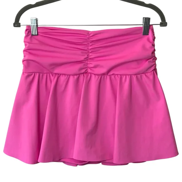 Year of Ours‎ Court Skort Hot Pink Ruched Athletic Tennis Pickleball Golf M - Image 2