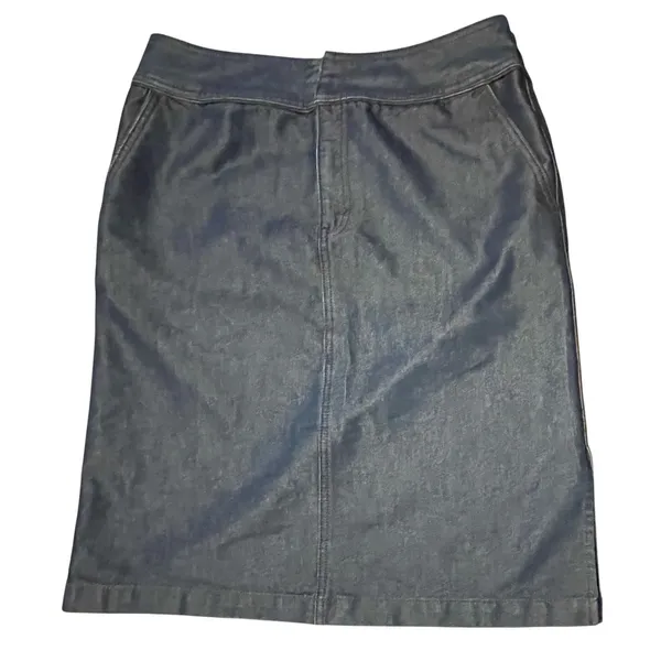 Vintage‎ Levis Red Tab Denim Skirt Dark Wash Y2K Pencil Skirt 10 MS 95729-2417 - Image 8