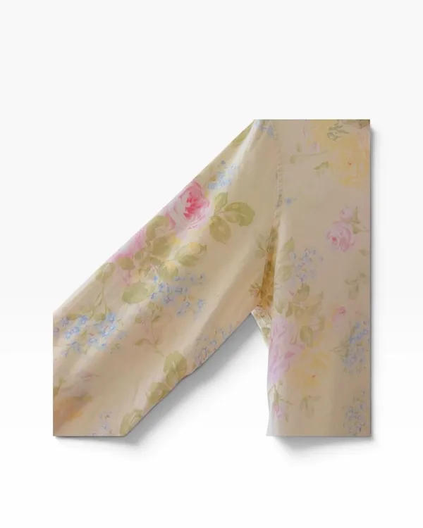 Lauren Ralph Lauren Blue Yellow Pink Floral Embroidered pajama set SZ M #2670 - Image 3
