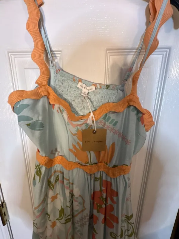 Blu Pepper Floral Midi Dress Size M - Image 2