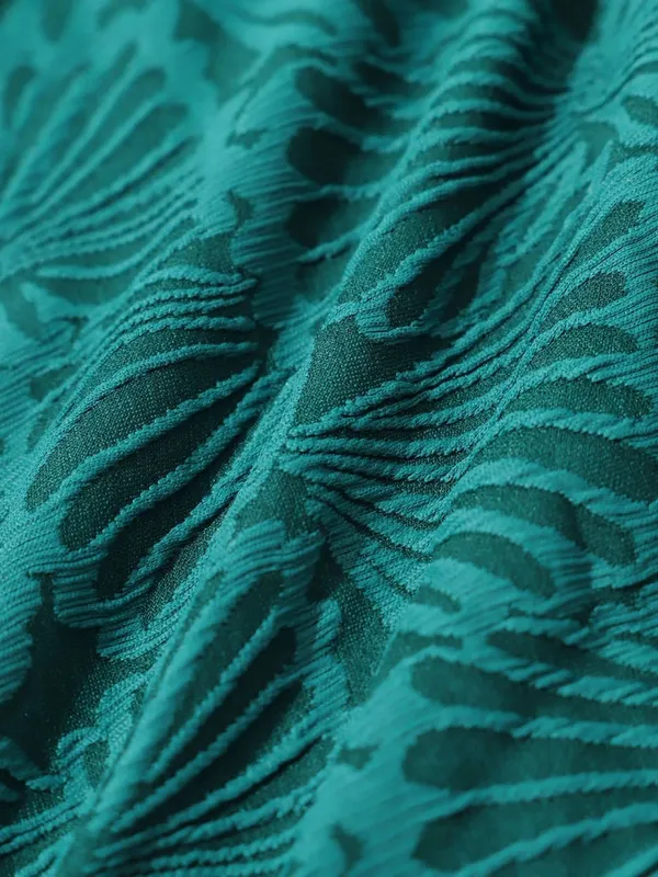 Berlook Dark Green Jacquard Cover-up Skirt - Image 8