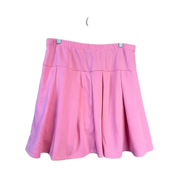Ashley Stewart Pleated Athletic Knit Tennis Skirt/Skort Sz L 14/16 Coral NWT - Image 2