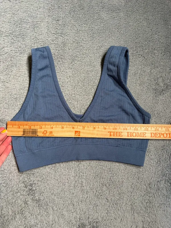Aerie V-Neck textured Bralette Blue medium - Image 6