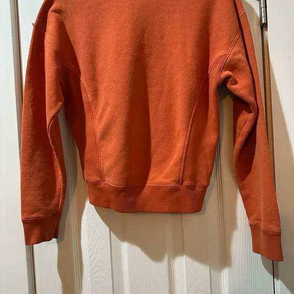 Champion Orange Crewneck Sweatshirt Pullover Embroidered Logo Vintage Y2K‎ Mens - Image 2