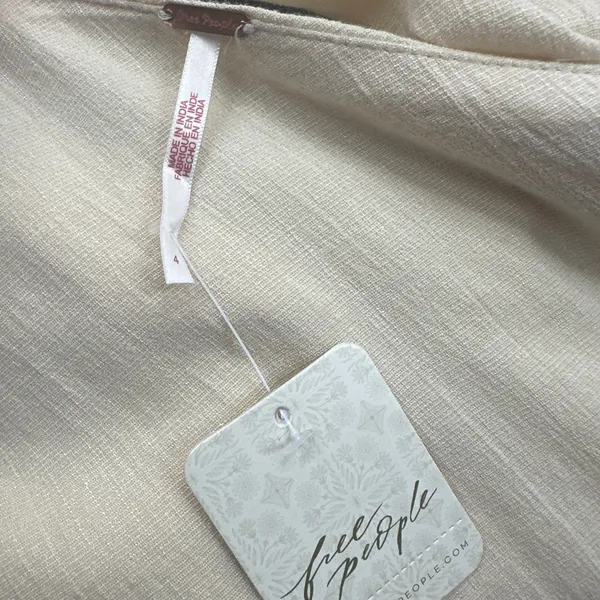Free People Avery One Shoulder Jumpsuit Wide Leg Pockets Cream Ivory US 4 NWT - Image 15