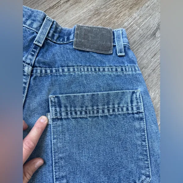 VTG LEVIS SILVER TAB Cargo Denim Pants Capris Size 24 25 M 12 Faded - Image 9