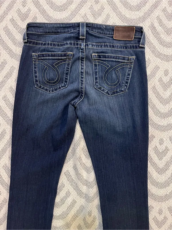 BIG STAR // THE BUCKLE Womens Alex Skinny Non-Distressed Dark Wash Blue Jeans 28 - Image 5