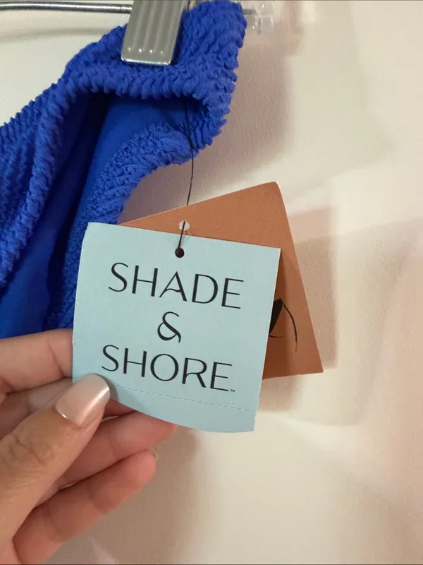 Shade & Shore Royal Blue Textured Bikini Bottom - Image 2