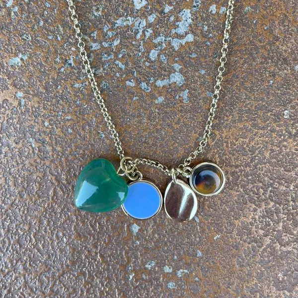 Loft Cluster Two Tone gold Pendant Necklace - Image 2