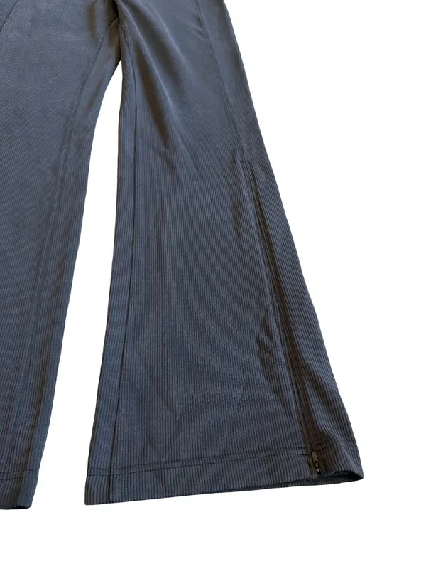 Lululemon Ribbed Zip Flared Pants Brushed Softstreme Athletic Size 8 Women's - Image 3