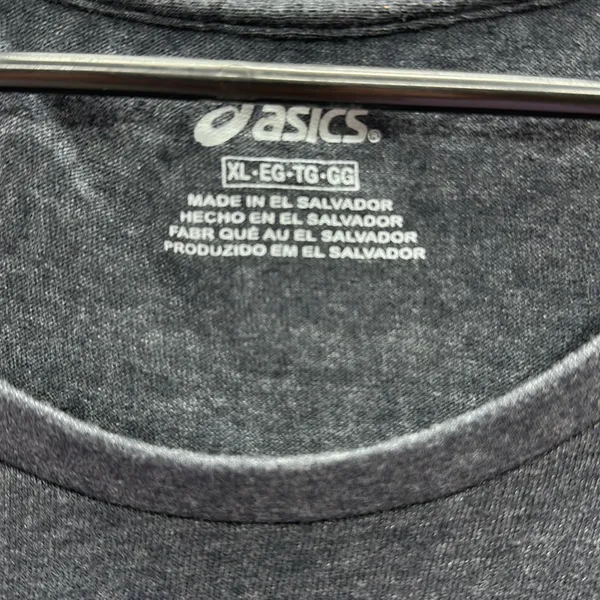 Asics Run Like The Wind Heathered Gray Athletic Graphic Tee Short Sleeve Size XL - Image 7
